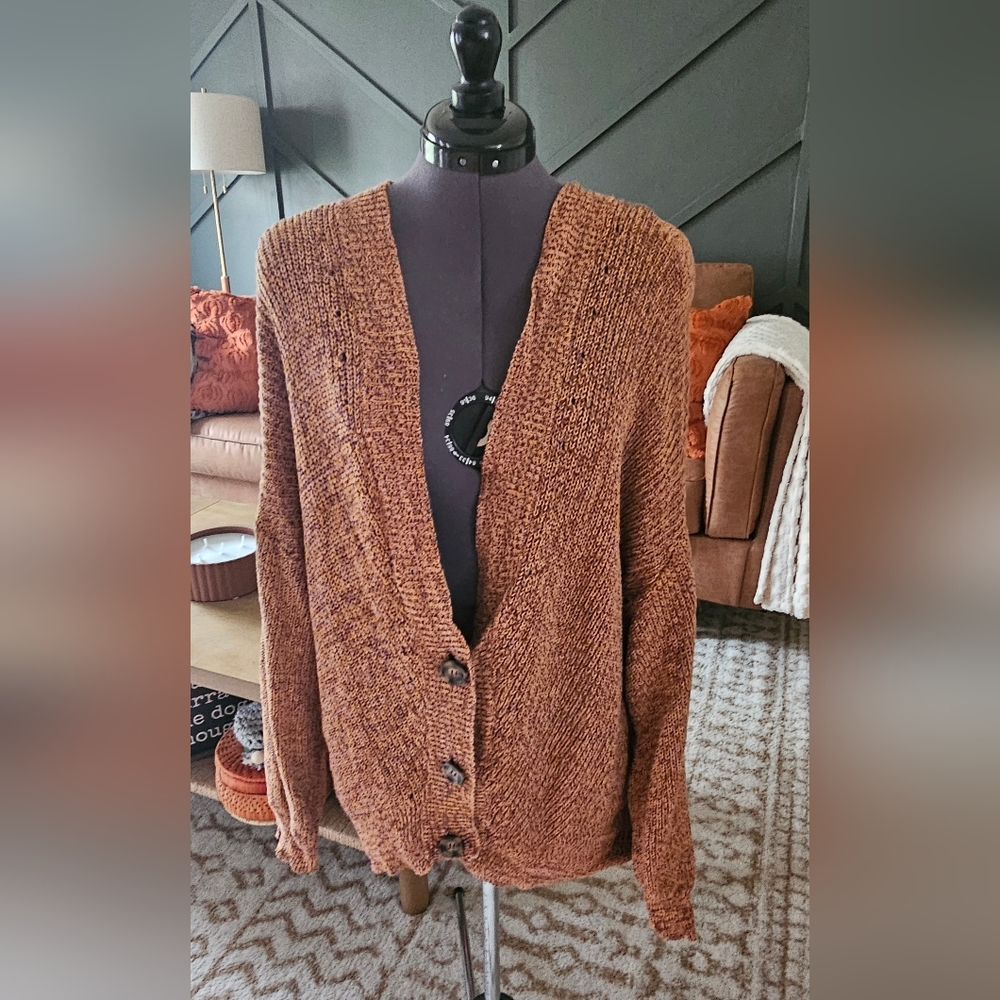 Daytrip Rust Cardigan Sweater Medium